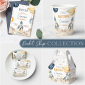 Space Galaxy Rocket Ship Foto Verjaardagsfeest Kaart