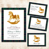Rocking Horse Plaid Couple Baby shower Bedankdoosjes