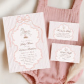 Rocking Horse Pink Baby Shower Thank You Cadeaulabel