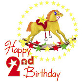 2e verjaardag van de Rocking Horse partij Magneet