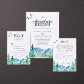 Kraft Rocky Mountain Destination Save the Date Uitnodiging Briefkaart (Personaliseer de collectie van deze zelfstandige maker.)