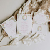 Rococo Ornate Floral Border Wedding Kaart