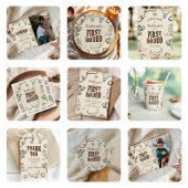 Eerste Rodeo Western Boy 1e Verjaardag Papieren Bordje