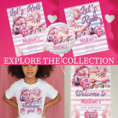 Leuk Roze Waterverf Roller Blade Verjaardag Kaart