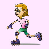 Rolschaatsen verjaardag roze bedankdoosjes