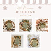 Romantische Art Nouveau Botanische Lijst bruiloft Save The Date