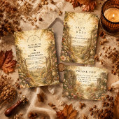 Romantische herfst wilde bloemen bruiloft save the date