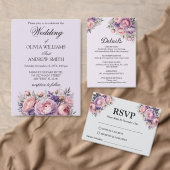 Elegante zachte pastel Floral - RSVP Kaartje (Personaliseer de collectie van deze zelfstandige maker.)