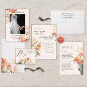 Romantic Blush Painted Floral Wedding Servet
