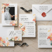 Romantic Blush Painted Floral Wedding Wijn Etiket