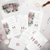 Lesbische bruiden Regency Roze Rozen Servet