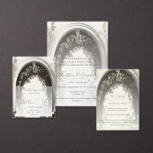 Romantische Boho Botanische Boog Huwelijk Informatiekaartje (Personaliseer de collectie van deze zelfstandige maker.)