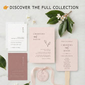 Minimale uitnodiging voor een Bohemisch Roos bruil