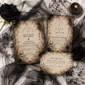 Romantische Boho Goth Huwelijk Bedankkaart