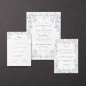 Romantische Chinoiserie Antiek Sage Green Wedding Menu (Personaliseer de collectie van deze zelfstandige maker.)