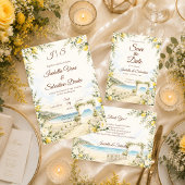 Romantische kusthuwelijk save the date
