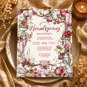 Romantische Coquette Friendsgiving-diner Cadeaulabel