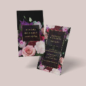 Romantische donkere bloemen gepersonaliseerd tote bag