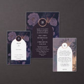 Lichte Herfst Floral Arch Roos Gold Elegance Weddi All In One Uitnodiging (Personaliseer de collectie van deze zelfstandige maker.)