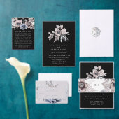 Romantische Elegante Waterverf Bloemige Bruiloft Menu (Personaliseer de collectie van deze zelfstandige maker.)