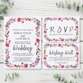 Romantic Fairytale Wreath Weddenschap Goed Informatiekaartje (Personaliseer de collectie van deze zelfstandige maker.)