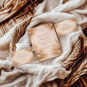 Romantic Fall Floral Bridal Shower Kaart