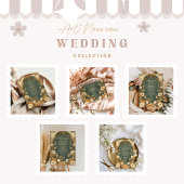 Romantisch Bloemen Lijst Art Nouveau Huwelijk Save The Date