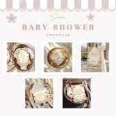 Elegant Swan Lake Floral Baby shower Kaart