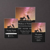 Romantische Twilight Galaxy Paar bruiloft RSVP Kaartje (Personaliseer de collectie van deze zelfstandige maker.)