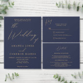 Romantische gouden kalligrafie script bruiloft bed bedankzakje (Personaliseer de collectie van deze zelfstandige maker.)