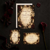 Romantische Gotische Rozen Bruiloft Save The Date