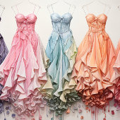 Bruiloft jurk stijl vierkante sticker