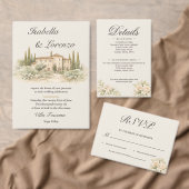 Romantische Toscaanse Villa Calligrafie RSVP Kaart (Personaliseer de collectie van deze zelfstandige maker.)