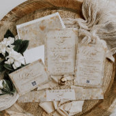 Monogram Romantische Herfst Bruiloft Kaart
