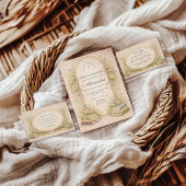 Romantic Literary Floral Bridal Shower Bedankkaart