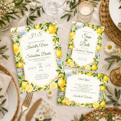 Romantische mediterrane bruiloft save the date