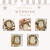 Romantisch  Lijst groen bruiloft RSVP Kaartje