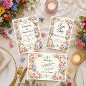 Romantische Pasteltuin Elegantie Bruiloft Save The Date