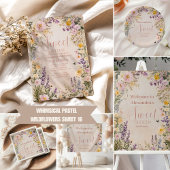 Romantisch Roze Pastel Wildflowers Sweet 16 Invita Kaart