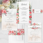 Romantische roze rozen & kalligrafie Dank u Bedankdoosjes