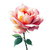 Elegant Pink Minimalist Rose Menu Acryl Bord