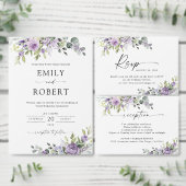 Elegant Eucalyptus Wedding Invitation Kaart (Personaliseer de collectie van deze zelfstandige maker.)