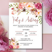 Roze Blush Waterverf Bloemen Envelope Zegel