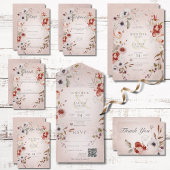 Romantisch Roos Roze Floral Weddenschap Kaart