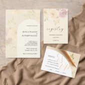 Boheemse Blush Rozen Waterverf Bloemen Huwelijk Acryl Uitnodigingen (Personaliseer de collectie van deze zelfstandige maker.)