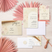Elegant Roos Boho Floral Waterverf Menu (Personaliseer de collectie van deze zelfstandige maker.)