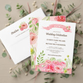 Save the date. Romantische Waterverf Rozen bruilof Kaart (Personaliseer deze collectie van deze onafhankelijke maker. Test)