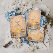 Romantic Seaside Cruise Wedding Kaart