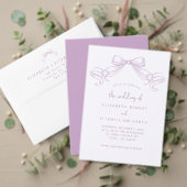 Romantisch geschetste boog | Lila Stropdas De Knoo Save The Date (Personaliseer deze collectie van deze onafhankelijke maker. Test)