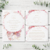 Romantic Spring roze bloemen accommodatie Informatiekaartje (Personaliseer de collectie van deze zelfstandige maker.)